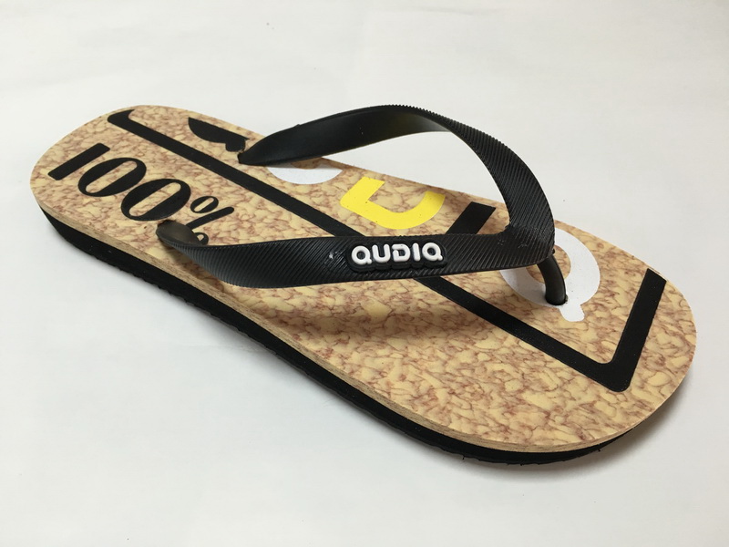 PVC strap EVA outsole wood grain insole mens EVA slippers